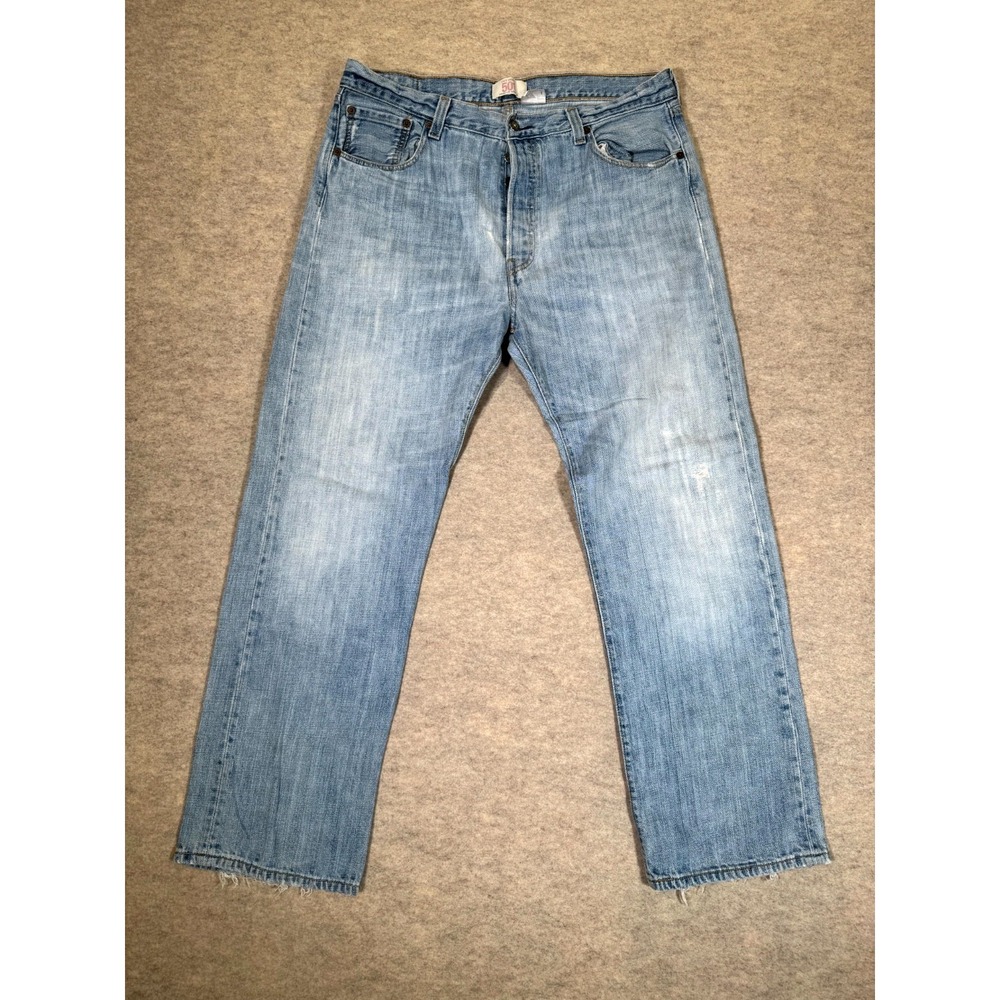 VTG Levi's 501 Original Fit Jeans Mens 36x30 Blue Denim Button Fly Straight Leg